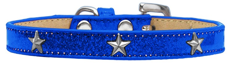 Silver Star Widget Dog Collar Blue Ice Cream Size 12